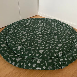 Round Play Mat. Dark Green