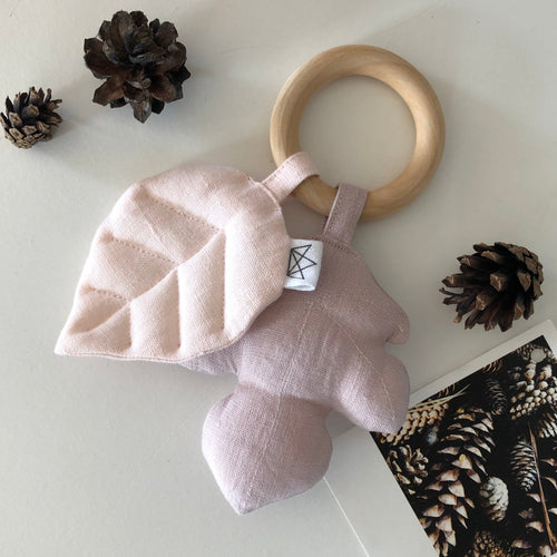 Baby First Rattle. Leaves