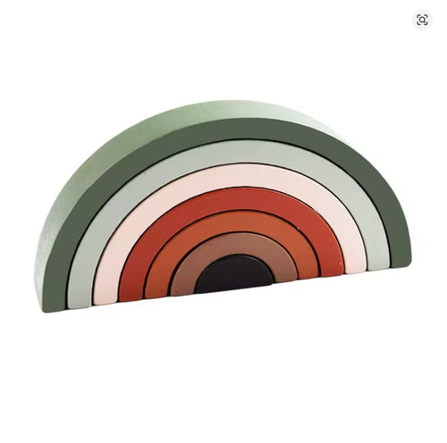 Wooden Rainbow Stacking Blocks