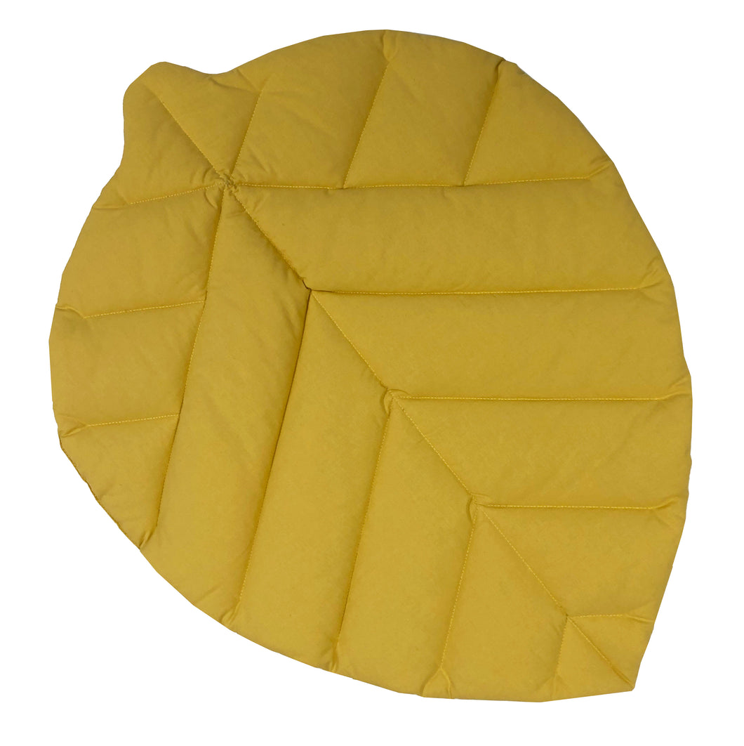 Cotton Leaf Play Mat. Mustard. S size
