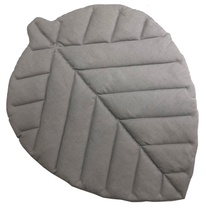Linen Leaf Play Mat. Light Grey. M size