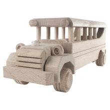 Load image into Gallery viewer, Wooden Scool Bus
