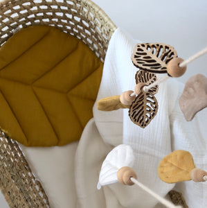 Baby Flat Pillow. Leaf.