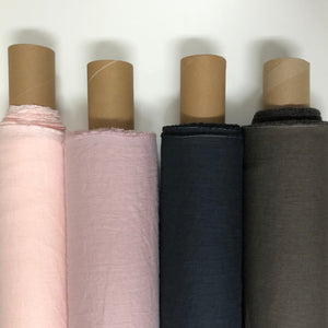 Stonewashed Linen Fabric. Dusty Rose