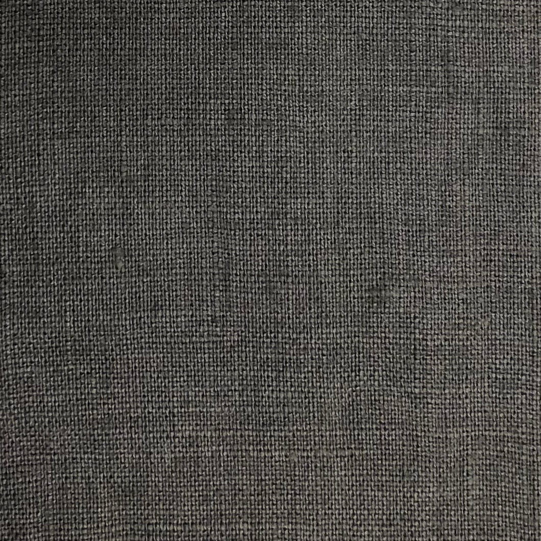 Stonewashed Linen Fabric. Dark Grey