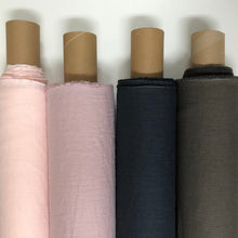 Charger l&#39;image dans la galerie, Stonewashed Linen Fabric. Walnut Brown