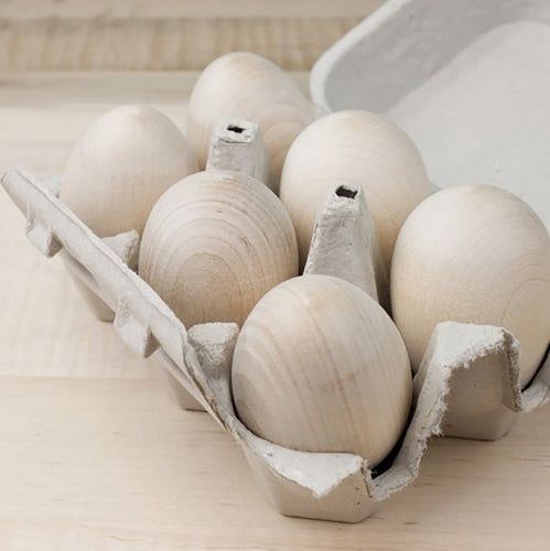 Wooden eggs Set of 6
