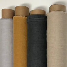 Charger l&#39;image dans la galerie, Stonewashed Linen Fabric. Dark Grey