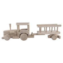 Load image into Gallery viewer, Wooden Tractor With Trailer