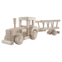 Load image into Gallery viewer, Wooden Tractor With Trailer